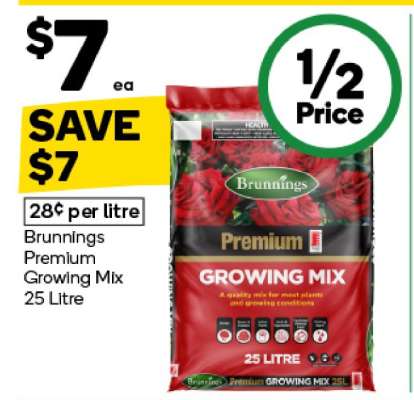 Brunnings Premium Growing Mix 25 Litre
