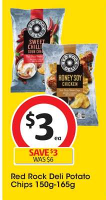 Red Rock Deli Potato Chips 150g-165g