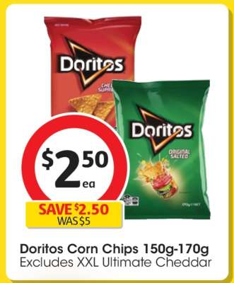 Doritos Corn Chips 150g-170g