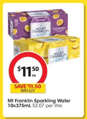 Mt Franklin Sparkling Water