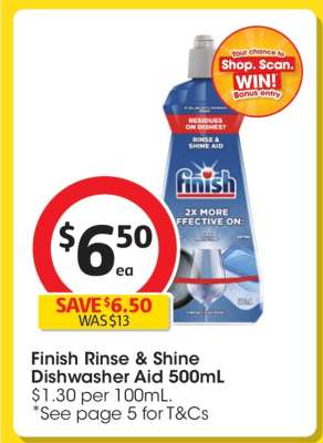 Finish Rinse & Shine Dishwasher Aid 500ml