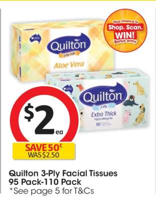 Quilton 3-Ply Facial Tissues
