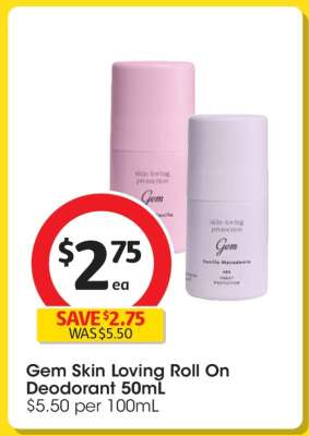 Gem Skin Loving Roll On Deodorant 50mL