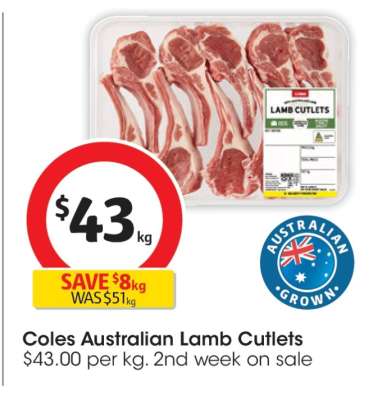 Coles Australian Lamb Cutlets