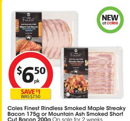 Coles Finest Bacon