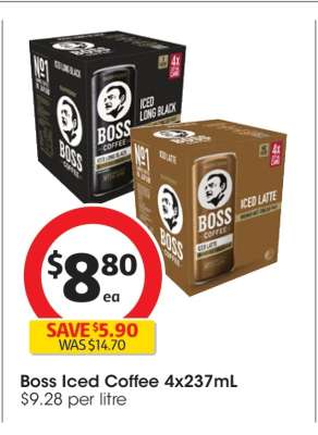 Boss Iced Coffee 4x237ml