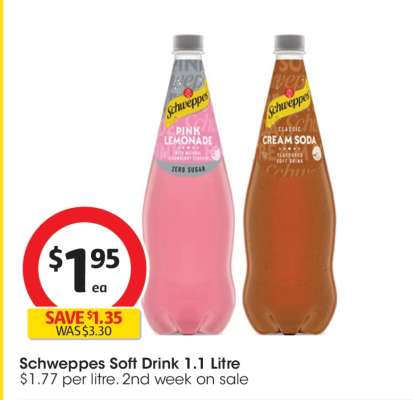 Schweppes Soft Drink 1.1 Litre