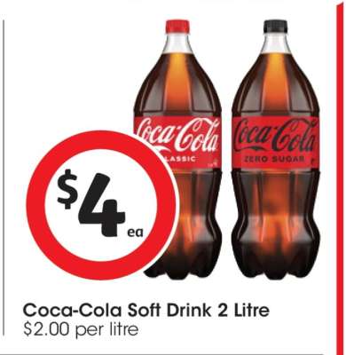 Coca-Cola Soft Drink 2 Litre