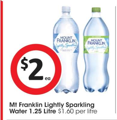 Mt Franklin Lightly Sparkling Water