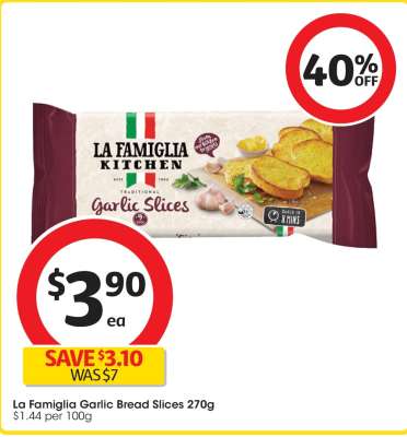 La Famiglia Garlic Bread Slices 270g