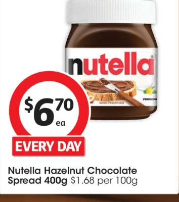 Nutella Hazelnut Chocolate Spread 400g