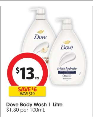 Dove Body Wash 1 Litre