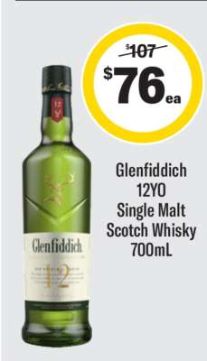 Glenfiddich 12YO Single Malt Scotch Whisky 700ml