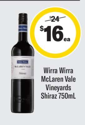 Wirra Wirra McLaren Vale Vineyards Shiraz 750mL