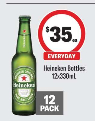 Heineken Bottles 12x330mL