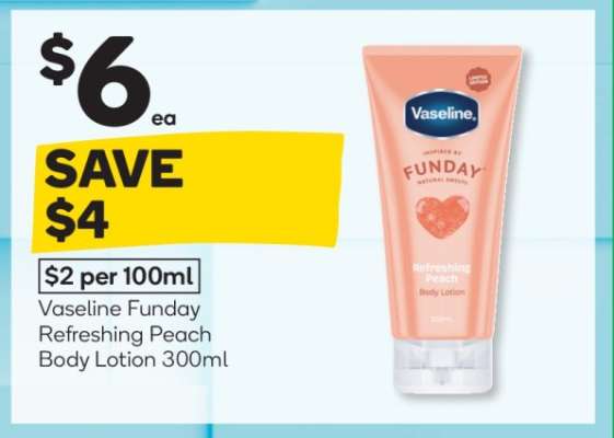 Vaseline Funday Refreshing Peach Body Lotion 300ml