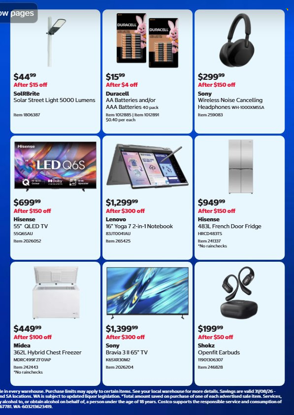 Costco catalogue - 31.8.2026 - 27.9.2026. Page 3