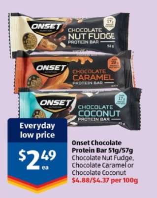 Onset Chocolate Protein Bar 51g/57g