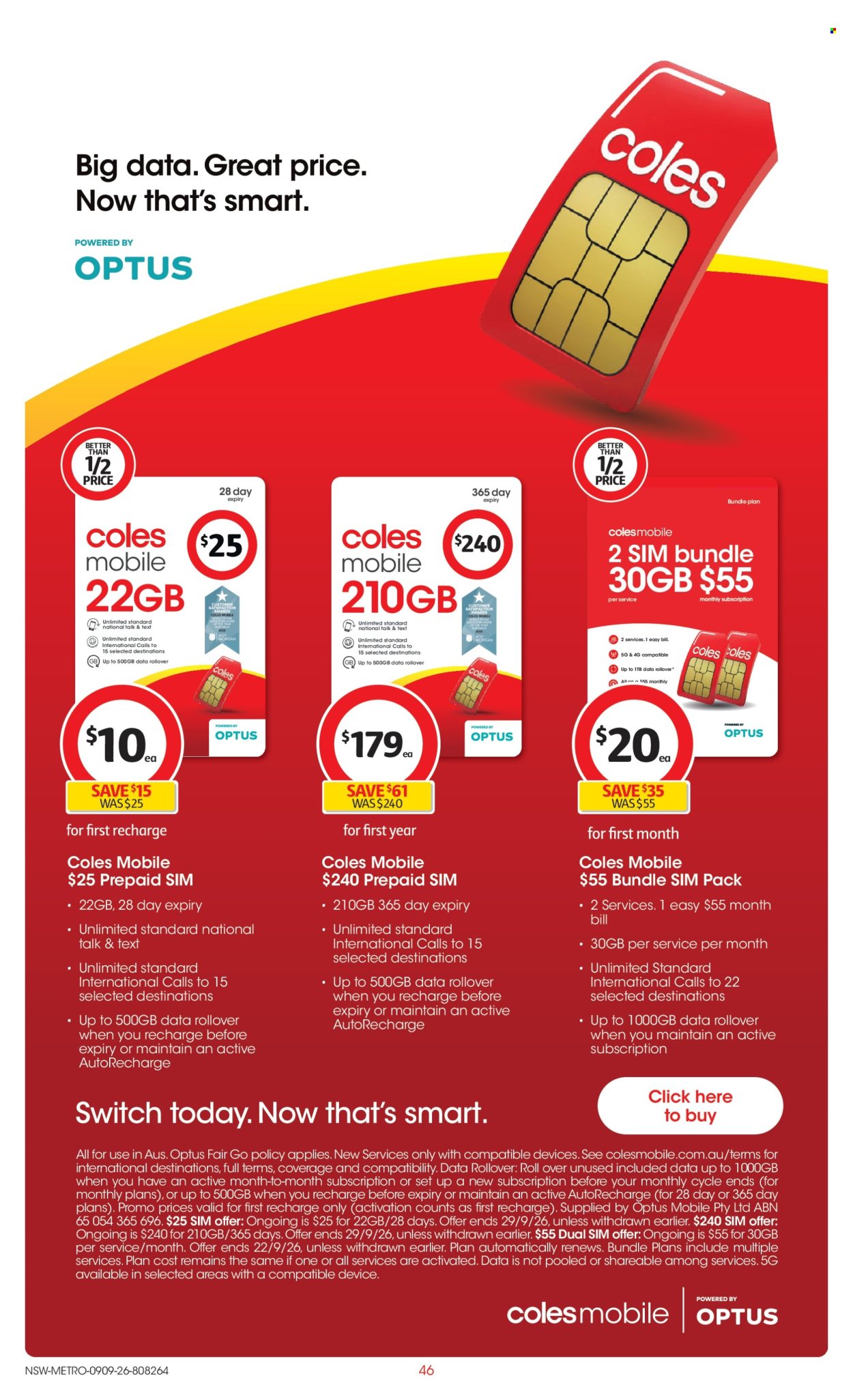 Coles catalogue - 9.9.2026 - 15.9.2026. Page 46