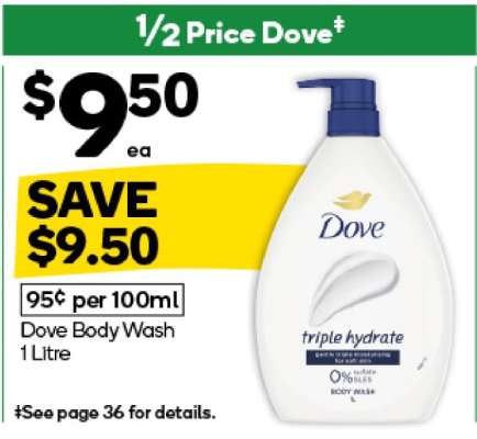Dove Body Wash 1 Litre
