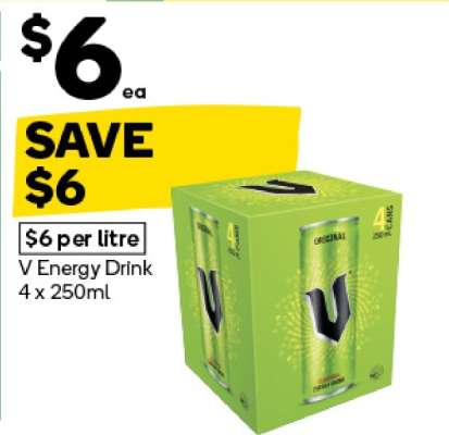 V Energy Drink 4 x 250ml