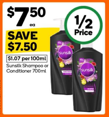 Sunsilk Shampoo or Conditioner 700mL