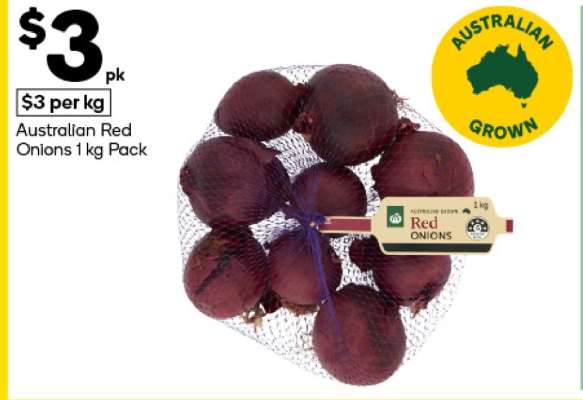 Australian Red Onions 1 kg Pack