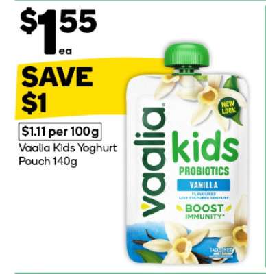 Vaalia Kids Yoghurt Pouch 140g