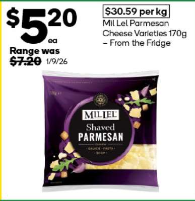 Mil Lel Parmesan Cheese Varieties 170g – From the Fridge
