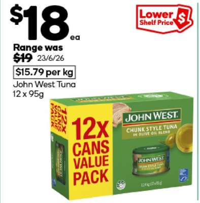 John West Tuna 12 x 95g