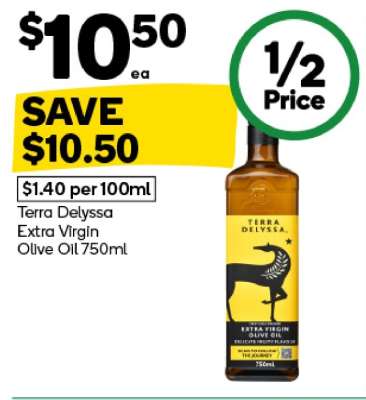 Terra Delyssa Extra Virgin Olive Oil 750ml