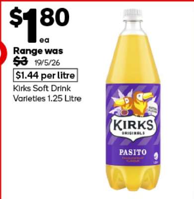 Kirks Soft Drink Varieties 1.25 Litre