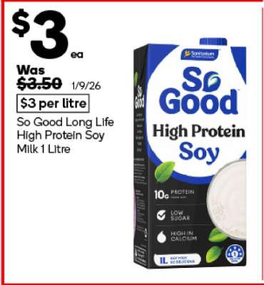 So Good Long Life High Protein Soy Milk 1 Litre