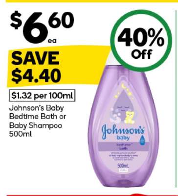 Johnson’s Baby Bedtime Bath or Baby Shampoo 500ml