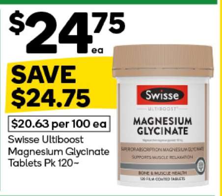 Swisse Ultiboost Magnesium Glycinate Tablets Pk 120#