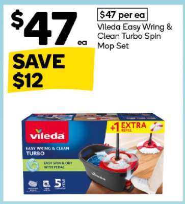 Vileda Easy Wring & Clean Turbo Spin Mop Set