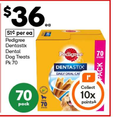 Pedigree Dentastix Dental Dog Treats Pk 70