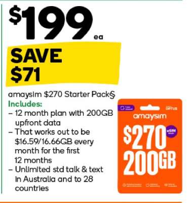amaysim $270 Starter Pack