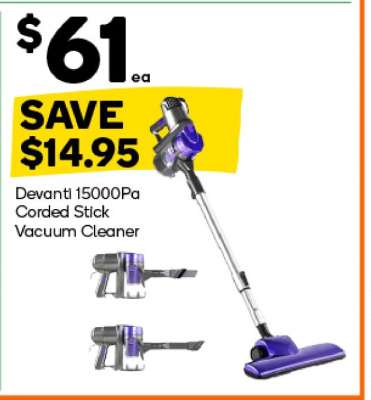 Devanti 15000Pa Corded Stick Vacuum Cleaner