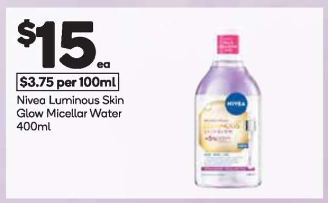 Nivea Luminous Skin Glow Micellar Water 400ml