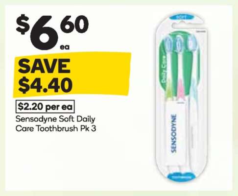 Sensodyne Soft Daily Care Toothbrush Pk 3