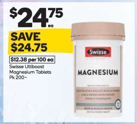 Swisse Ultiboost Magnesium Tablets Pk 200