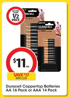 Duracell Coppertop Batteries