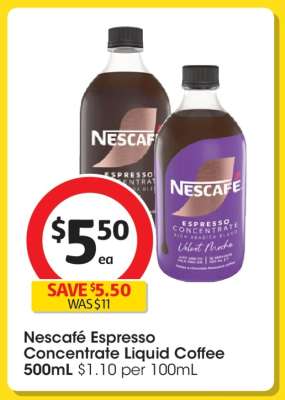 Nescafé Espresso Concentrate Liquid Coffee 500mL