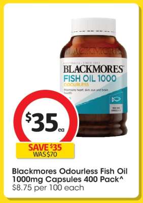 Blackmores Odourless Fish Oil 1000mg Capsules 400 Pack