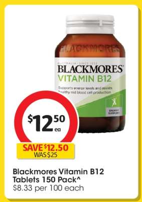 Blackmores Vitamin B12 Tablets 150 Pack