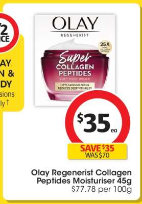 Olay Regenerist Collagen Peptides Moisturiser 45g
