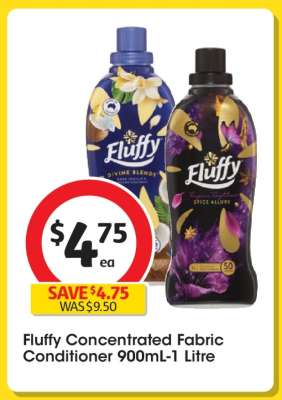Fluffy Concentrated Fabric Conditioner 900mL-1 Litre