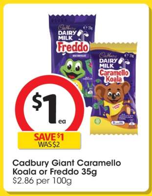 Cadbury Giant Caramello Koala or Freddo 35g