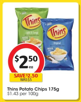 Thins Potato Chips 175g